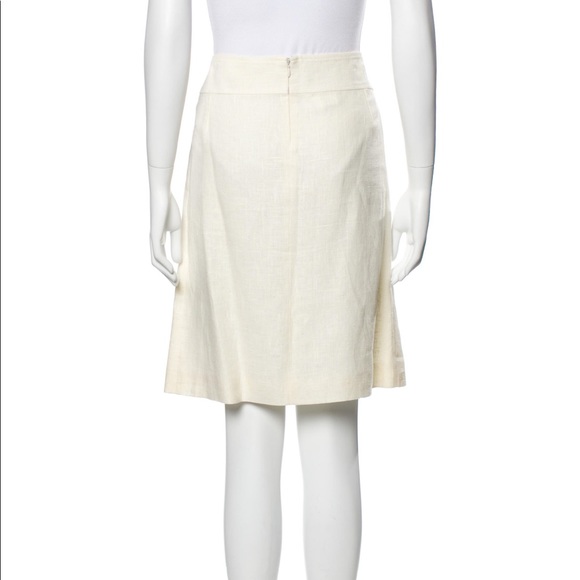 Dolce & Gabbana Knee-Length Cream color Linen Skirt. US 4/S UK 40 - Picture 3 of 3
